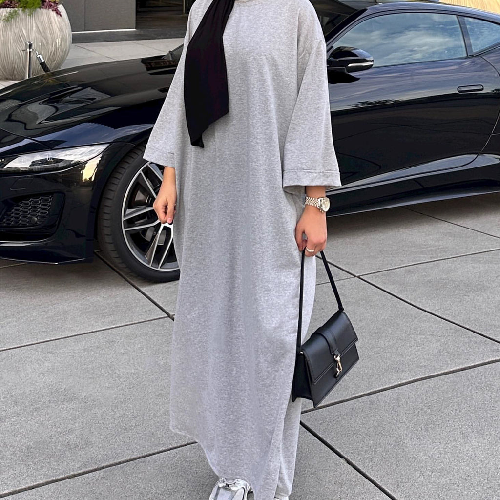 1737#New Sweatshirt Abaya Muslim Dresses Daily Wear Casual dresses