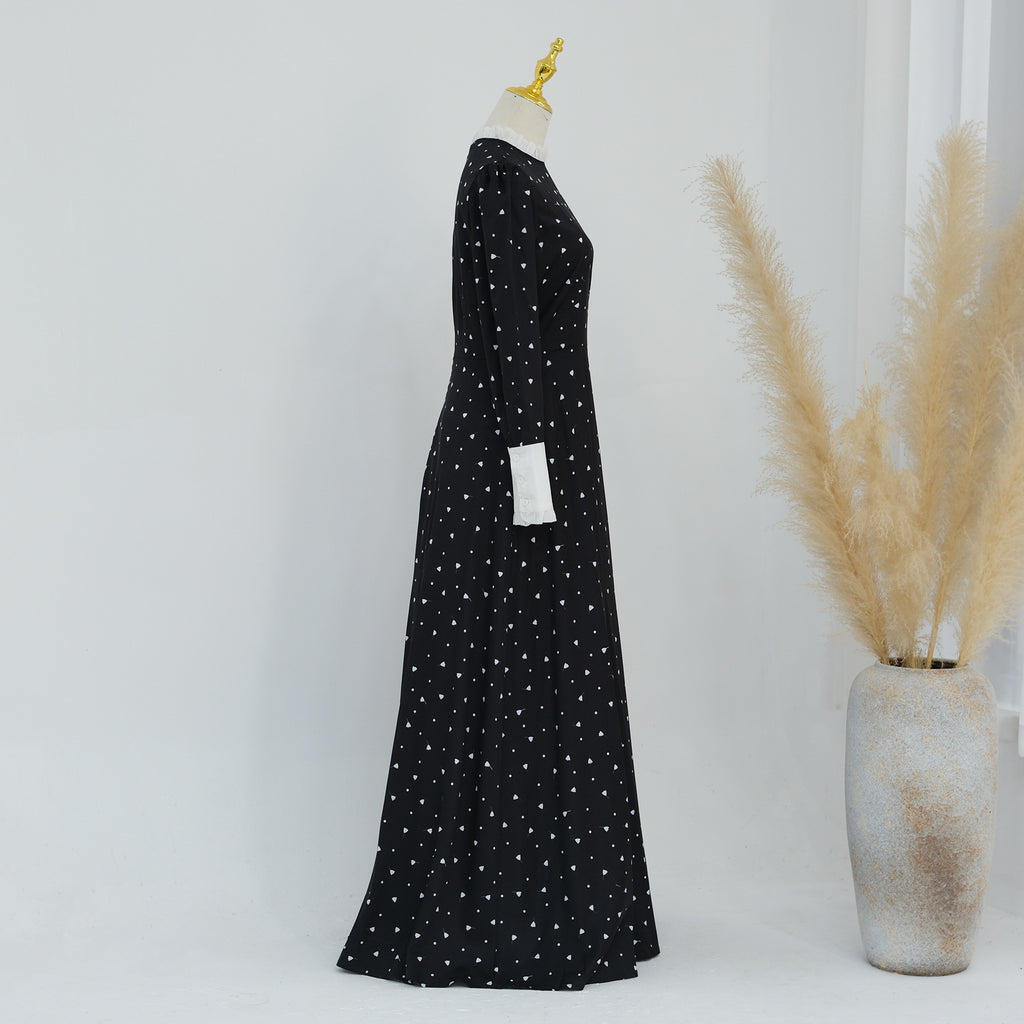 1791#Summer Islamic Clothing Modest Elegant Daily Wear Abaya Women Muslim Dress
