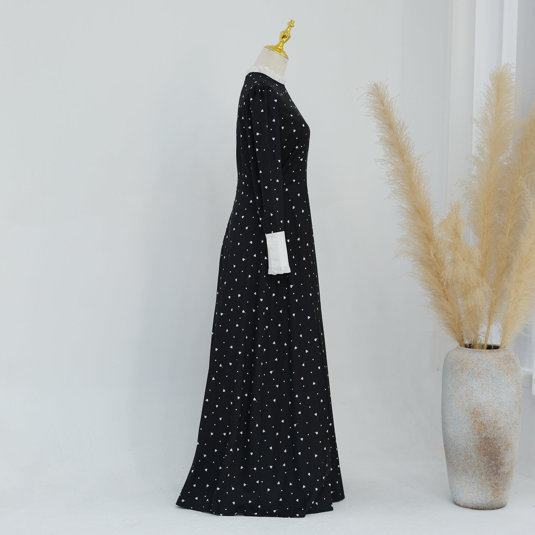 1791#Summer Islamic Clothing Modest Elegant Daily Wear Abaya Women Muslim Dress