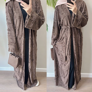 1892#New Arrival Solid Color Muslim Abaya Women Muslim Dress islamic Clothing Wide Sleeves Soft Ripped Abaya