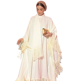 1061# Best Sale Big Bat With Feather Sleeves Prayer Abaya Nida Dress