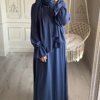 1714#Nida Ruffle Style One Piece Jilbab Abaya Women muslim dress