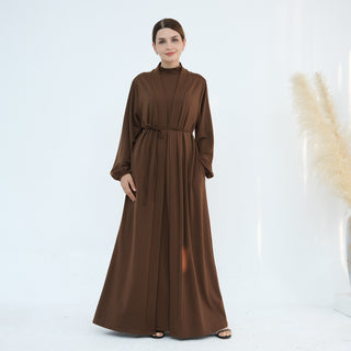 1886# Modest Sets Inner Abaya Women Muslim Dress Ensemble Femme Musulmane Abaya Dubai