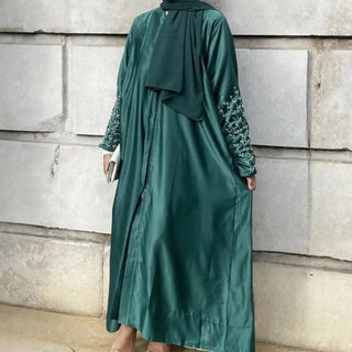 1612#Dubai Abaya Luxury Abaya with Handmade Beads Women Muslim Dress