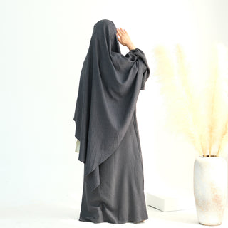 1895+HJ928#Khimar Abaya Set Modest 2pc Abaya Set Muslim Mommy Breatfeeding Dress Islamic Clothing