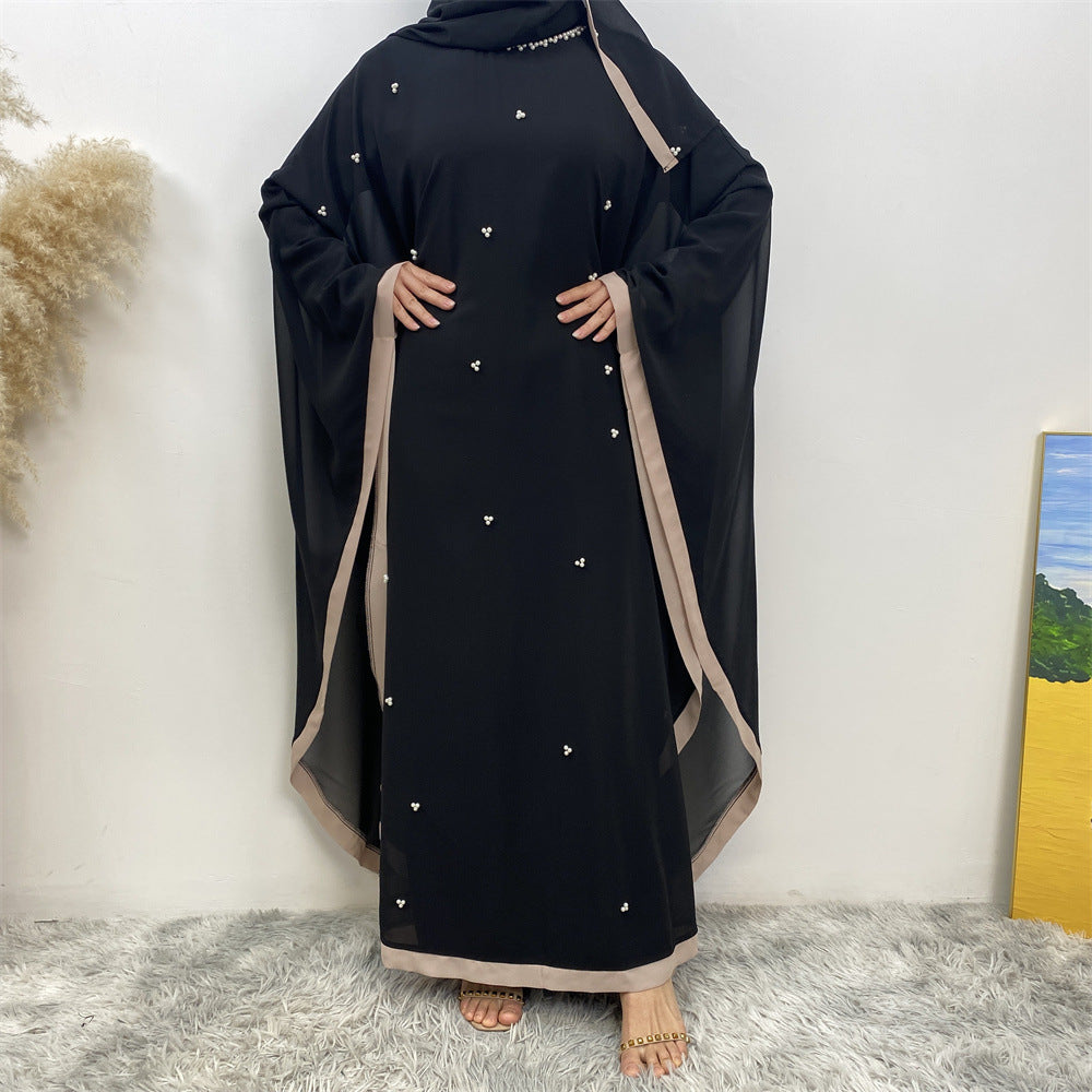 6763# 2024 chiffon adjustable waist abaya ramadan eid mubarak dubai kaftan abayas
