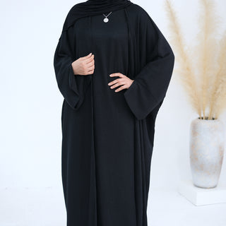 1911#Thick Knitted Winter Fall Cardigan Open Abaya Dress islamic Clothing Plus Size Abaya