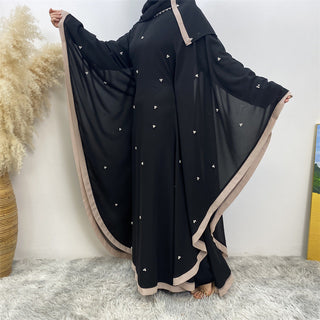 6763# 2024 chiffon adjustable waist abaya ramadan eid mubarak dubai kaftan abayas 的副本