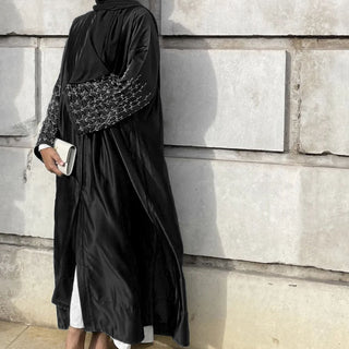 1612#Dubai Abaya Luxury Abaya with Handmade Beads Women Muslim Dress