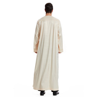 TH831#Abaya Muslim Clothing Long Sleeves Islamic High Quality Men's Robe