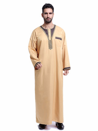 TH802#Abaya Muslim Clothing Islamic High Quality Men's Clothing Robe