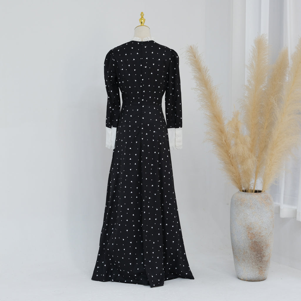 1791#Summer Islamic Clothing Modest Elegant Daily Wear Abaya Women Muslim Dress