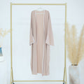 1885#Nida Kimono Slit Sleeves Open Abaya Dress islamic Clothing Modest Fashion Oversized Abaya Cardigan