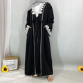 1467#Nida Abaya with Floral Lace Applique the Most Gorgeous Shade for Muslim Women
