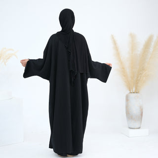 1911#Thick Knitted Winter Fall Cardigan Open Abaya Dress islamic Clothing Plus Size Abaya