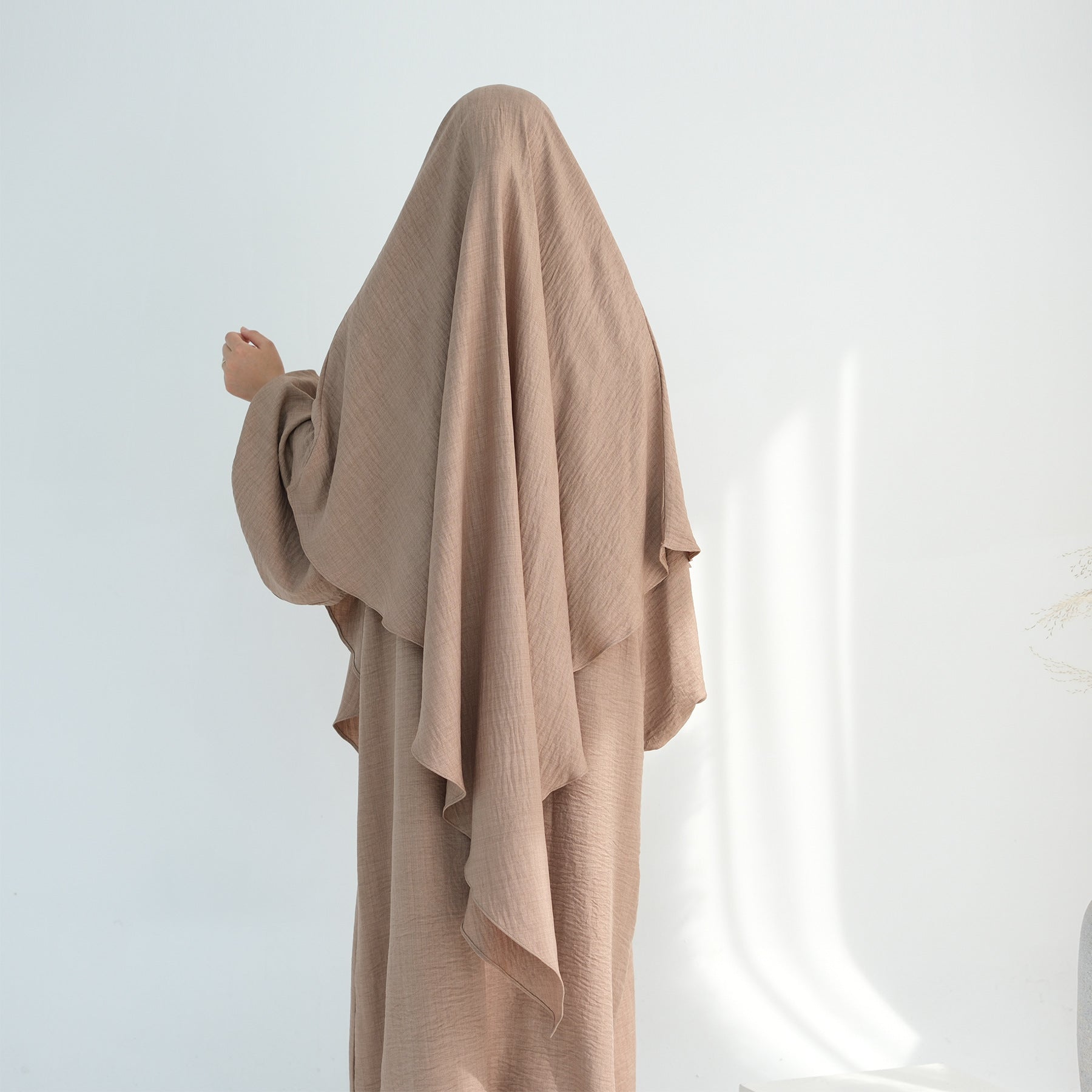 1895+HJ928#Khimar Abaya Set Modest 2pc Abaya Set Muslim Mommy Breatfeeding Dress Islamic Clothing