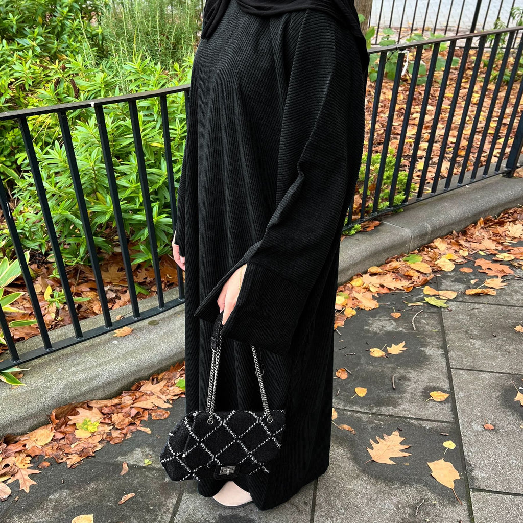 1688# New Autumn Winter  Women Plus Size Modest Abaya muslim Dress Wholesale