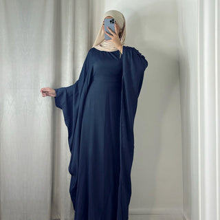 1695# Dubai  Abaya Muslim Women's Dresses With Inside Tie Belt Silk Dress