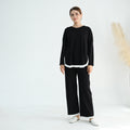1868#Modest Top and Pants 2 Piece Set Muslim Fashion Sweater Islamic Clothing Women Winter Abaya