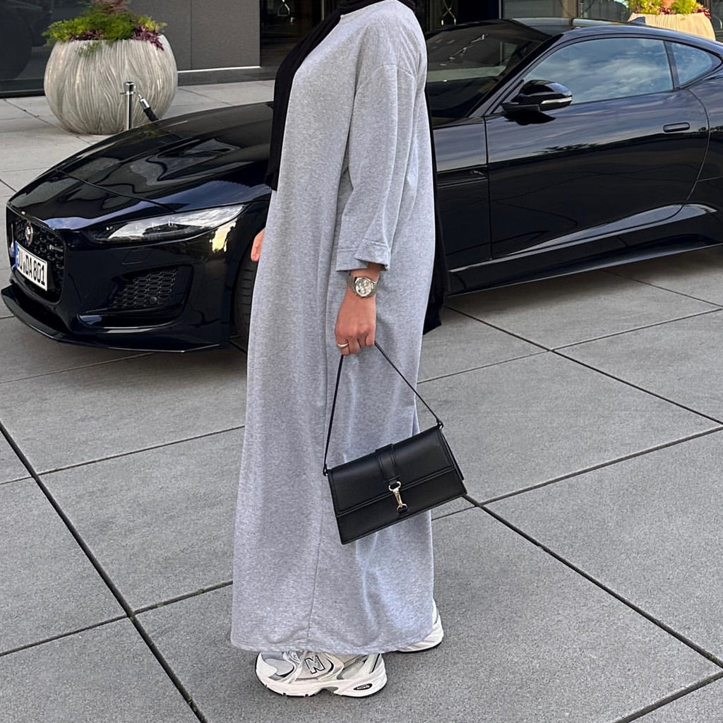 1737#New Sweatshirt Abaya Muslim Dresses Daily Wear Casual dresses