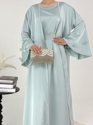 1032#2025 2pcsAbaya Women Muslim Dress Set  Islamic Clothing