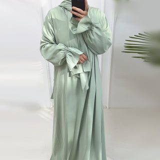 1714#Nida Ruffle Style One Piece Jilbab Abaya Women muslim dress