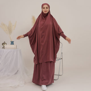 1618#Islamic Clothing 2pcs Prayer Abaya For Muslim Women