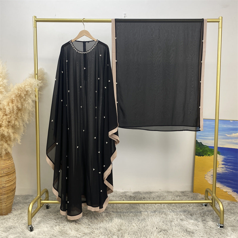 6763# 2024 chiffon adjustable waist abaya ramadan eid mubarak dubai kaftan abayas