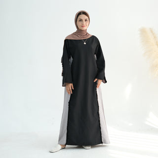 1897#Linen Abaya with Tassels Fashion Abaya Femmes Robe Musulmane Women Islamic Clothing