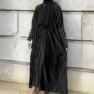 1612#Dubai Abaya Luxury Abaya with Handmade Beads Women Muslim Dress