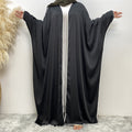 1688#Open Kimono Arabic Style Dubai Muslim Satin Abaya