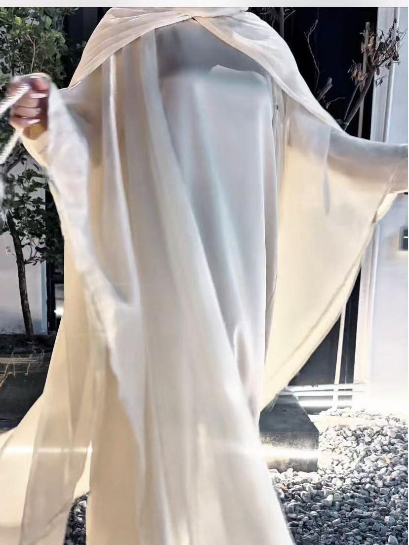 1022#2pcs Abaya Women Muslim Dress Set  Ramadan Islamic Clothing Kaftan