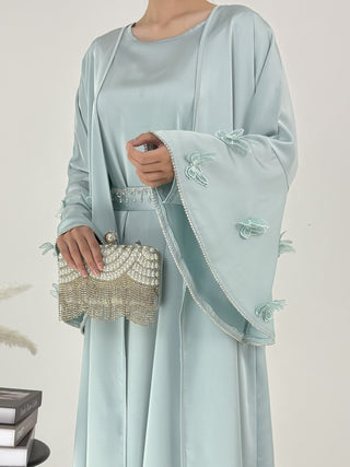 1032#2025 2pcsAbaya Women Muslim Dress Set  Islamic Clothing