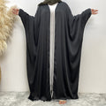 1688#Open Kimono Arabic Style Dubai Muslim Satin Abaya