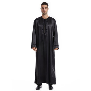 TH831#Abaya Muslim Clothing Long Sleeves Islamic High Quality Men's Robe