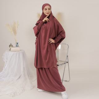 1618#Islamic Clothing 2pcs Prayer Abaya For Muslim Women