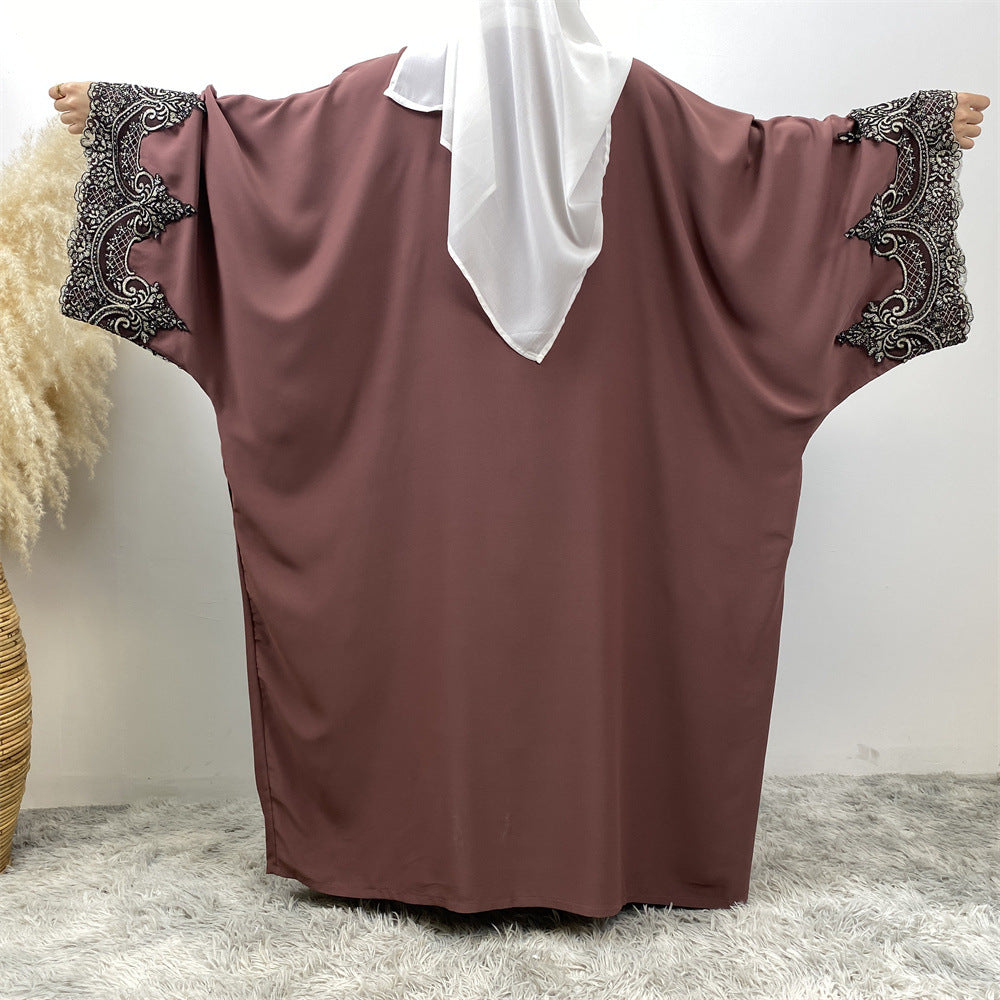 1417# Latest Ramadan Abaya For Women Muslim Fashion Luxury Silver Sequin Abaya