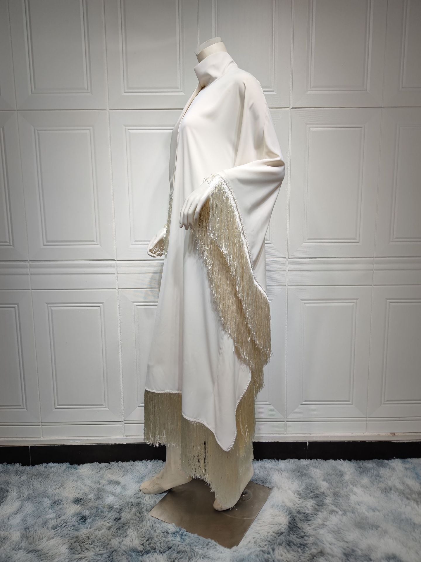 1061# Best Sale Big Bat With Feather Sleeves Prayer Abaya Nida Dress