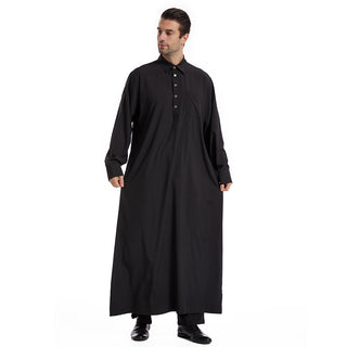 TH828#Abaya Muslim Clothing Long Sleeves Islamic High Quality Men's Clothing