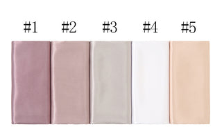 YW146#High-quality women's solid color satin imitation silk long scarf