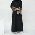 1753#Women Muslim Dress Femmes Robe Musulmane Islamic Clothing Linen Kimono Abaya