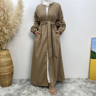 1995# New Autumn Winter Coat Thick Polyester Side Pockets Womens Clothing Modest Coats