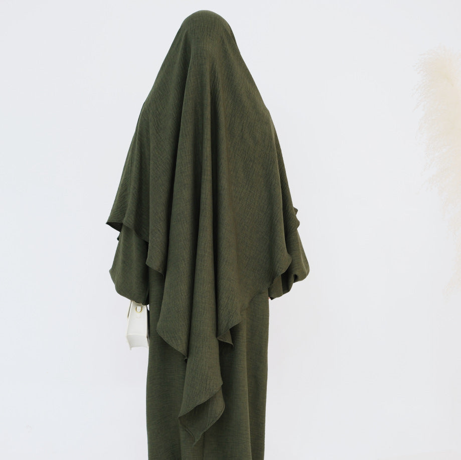 1895+HJ928#Khimar Abaya Set Modest 2pc Abaya Set Muslim Mommy Breatfeeding Dress Islamic Clothing
