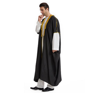 TH829#Abaya Muslim Clothing Long Sleeves Islamic High Quality Men's Robe