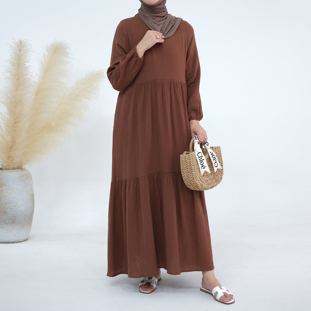 1659#New Style Cotton Long Sleeves Women Dresses Abaya Women Muslim Dress Abaya