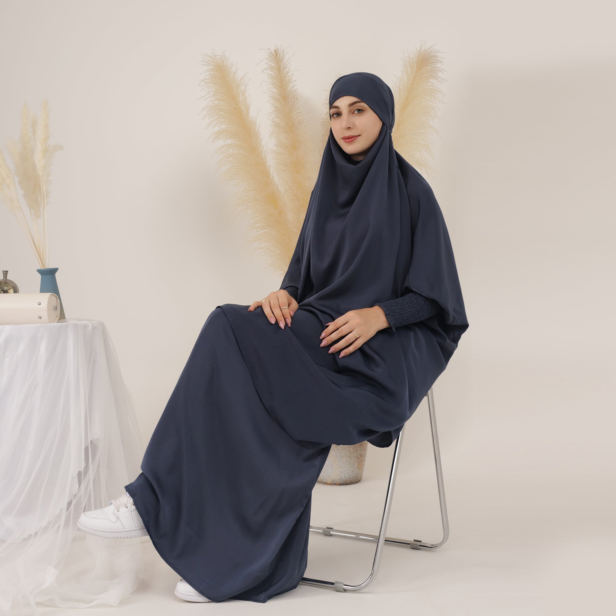 1618#Islamic Clothing 2pcs Prayer Abaya For Muslim Women