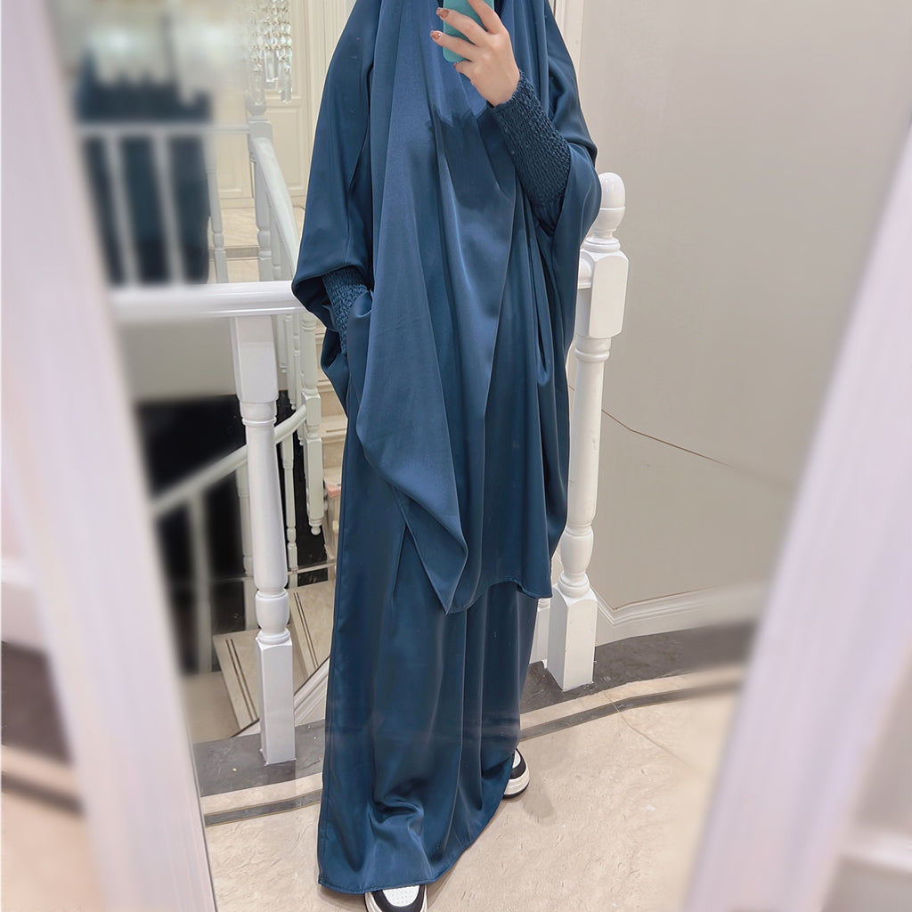 1618#Islamic Clothing 2pcs Prayer Abaya For Muslim Women
