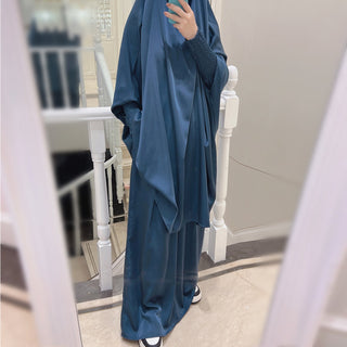 1618#Islamic Clothing 2pcs Prayer Abaya Jilbab_ For Muslim Women