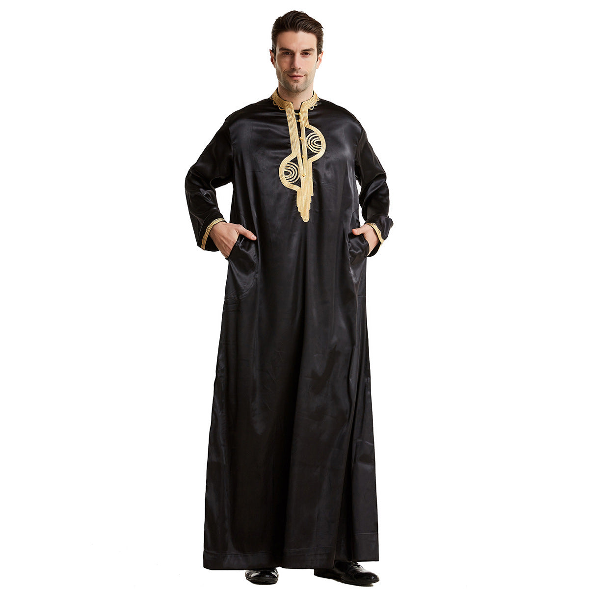 TH819#Abaya Muslim Clothing Islamic High Quality Men's Clothing Robe