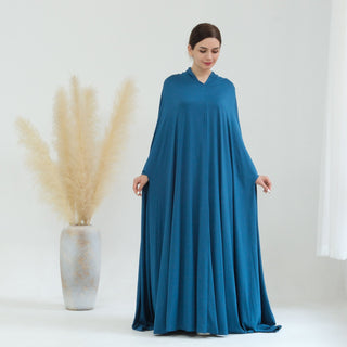 1628#New Abaya Femmes Robe Musulmane Jersey One Piece Prayer Abaya